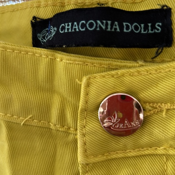 NWT Chaconia Dolls Jeans. Sm. Very diff Mustard Yellow. Straight leg. Waist 15”. - Picture 3 of 13